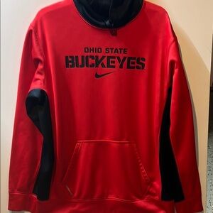 Nike Red and Black Ohio State Buckeyes Hoodie.. Men’s size Large